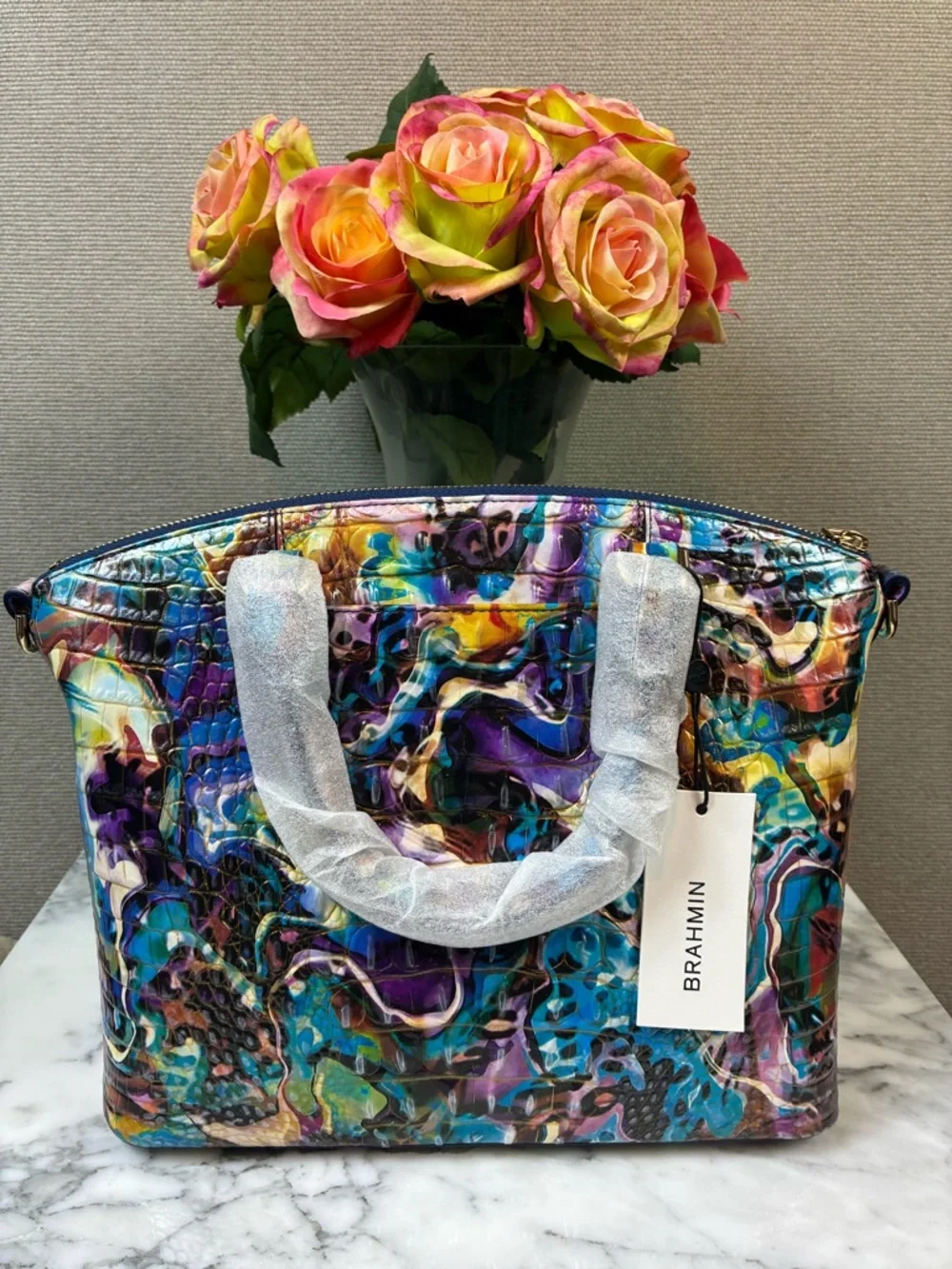 Brahmin Euphoria Melbourne Multicolor Duxbury Bag - NWT & Dustbag 🔥 🔥 🔥 - Picture 5 of 10